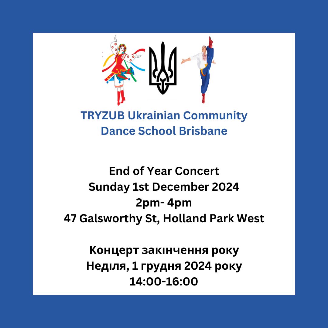 TRYZUB Ukrainian Community Dance School – End of Year Concert 2024