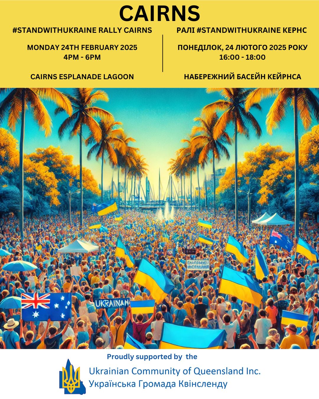 #StandWithUkraine Rally Cairns